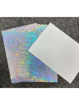 Holo-Klebefolie A4 Bögen, bedruckbar mit Laser und Inkjet