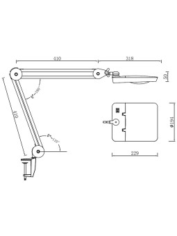 LED Lupenleuchte, 3 Helligkeitsstufen